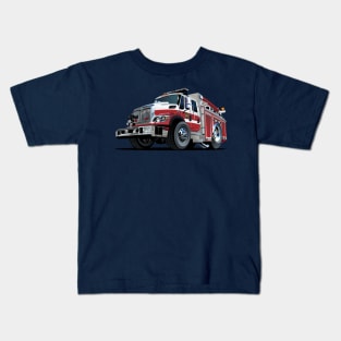 Cartoon firetruck Kids T-Shirt